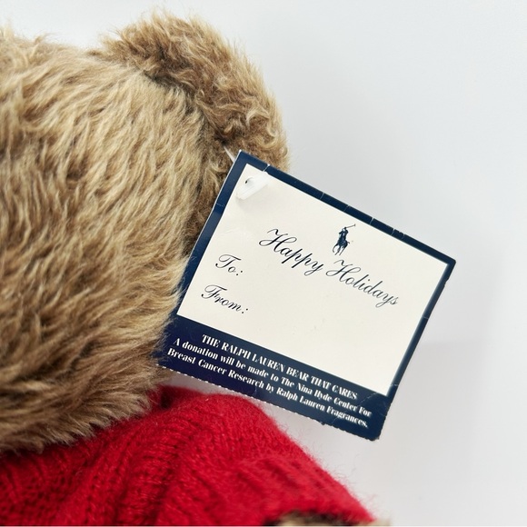 Polo Ralph Lauren Teddy Bear with Red Sweater Adjustable Jointed Legs 1998 - Picture 3 of 6